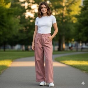 Madewell The Neale Straight Leg Pant In Drapeweave Burnt Orange Women's Size 8